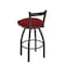 Holland Bar Stool Co 30" Low Back Swivel Bar Stool, Pewter Finish, Graph Ruby Seat 82130PW016 - alternate 2